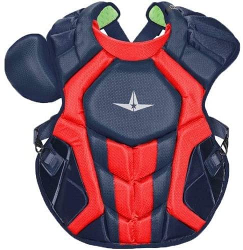 All-Star System7 Axis Nocsae Adult Two Tone Baseball Catchers Set (Navy Scarlet) #TOP2
