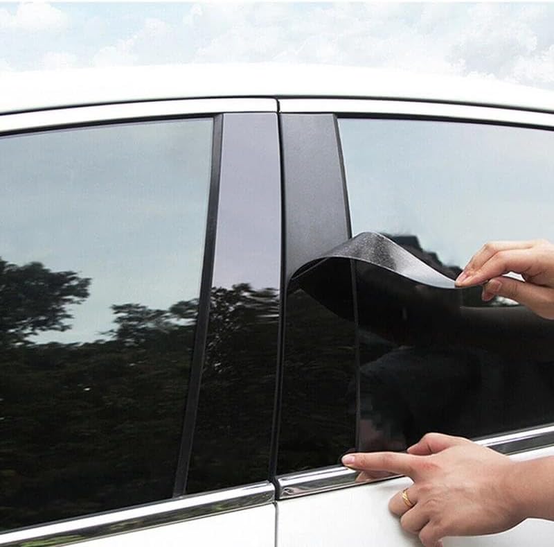 グロスブラック ドア ウィンドウ ピラー ポスト トリム モールディング カバー に適合する VW に適合する ポロ Mk4 (9N