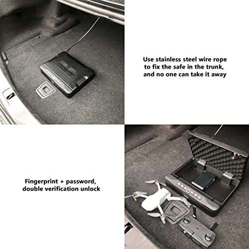 Cofre De Pistola 3 Em 1 (biometria De Impressão Digital + Senha + Chave De Substituição), Cofre Port