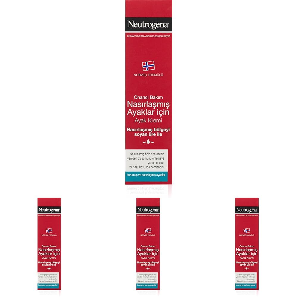 neutrogena norveç formülü nasırlaşmış ayaklar için ayak kremi (50 ml) (4 paketi)