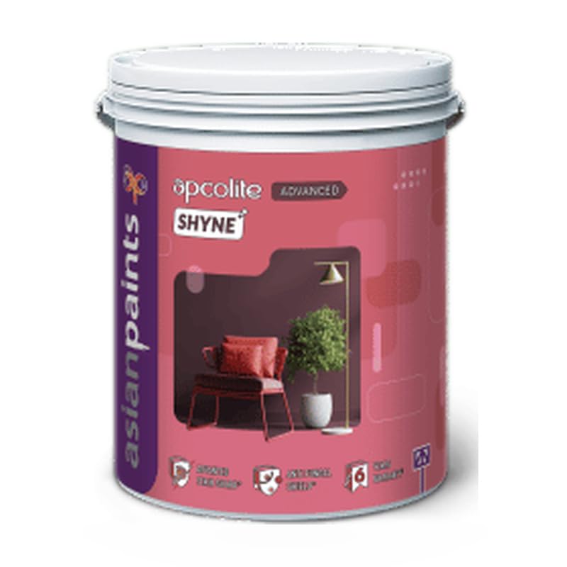 Image of Asian Paint Apcolite Advanced Shyne Interior Wall Paint Emulsion | Advanced Stain Guard, Anti Fungal Shield, 6 Years Warranty, Non-Yellowing, Superior Washability | GREEN SLEEVES (Color Code: 2420) - 4 Liters