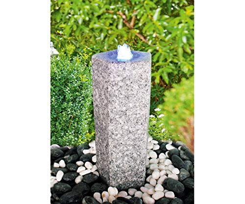 Interline Garten/Terrassen Brunnen Granit Set \"Quintus LED\", weiß Interline Garten/Terrassen Brunnen Granit Set \"Quintus LED\", weiß
