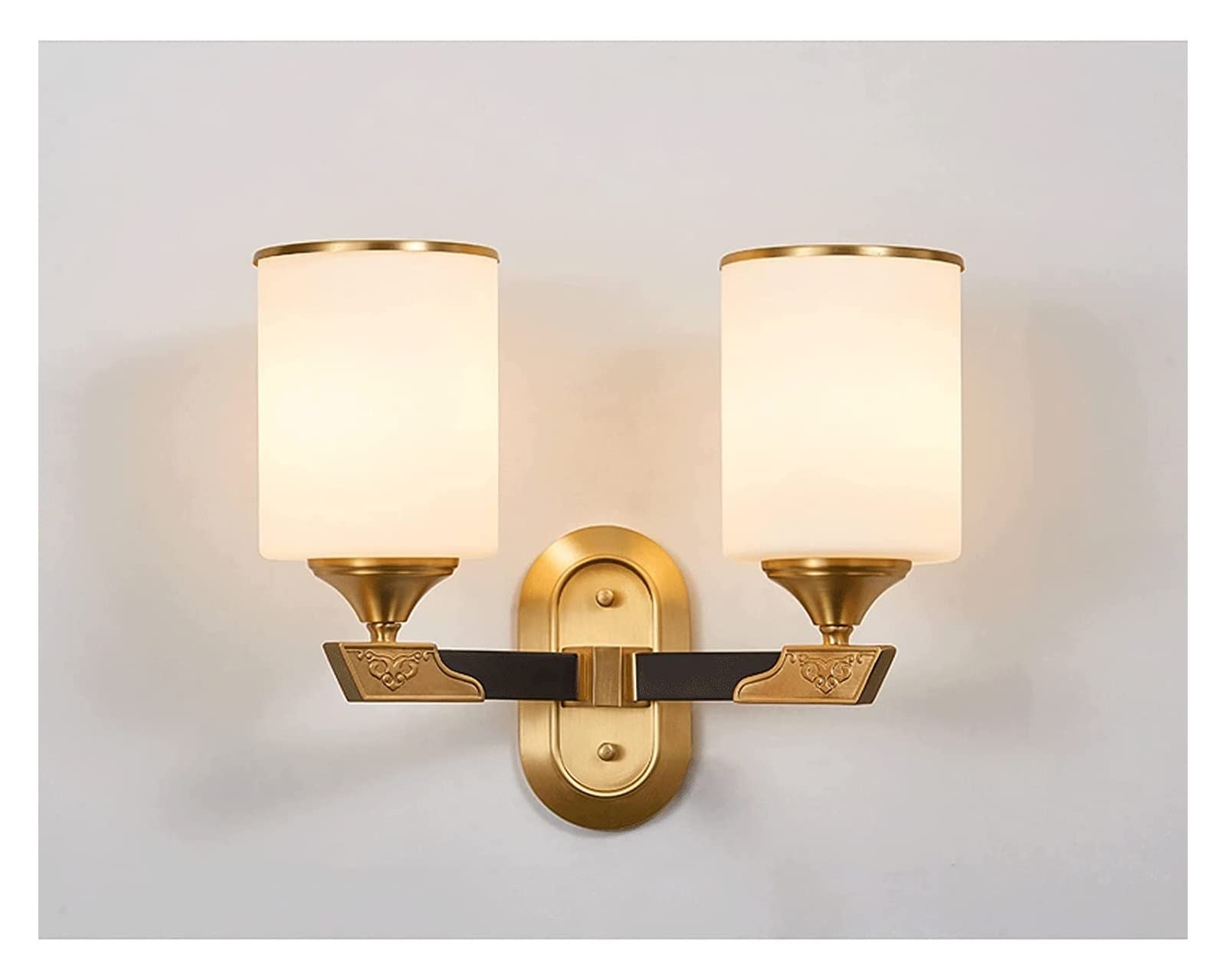 ZTCHSENZT Wall Lamp Light Modern Copper Living Room Aisle Background New Creative Study Bedroom Bedside Copper Lamp Wall Light