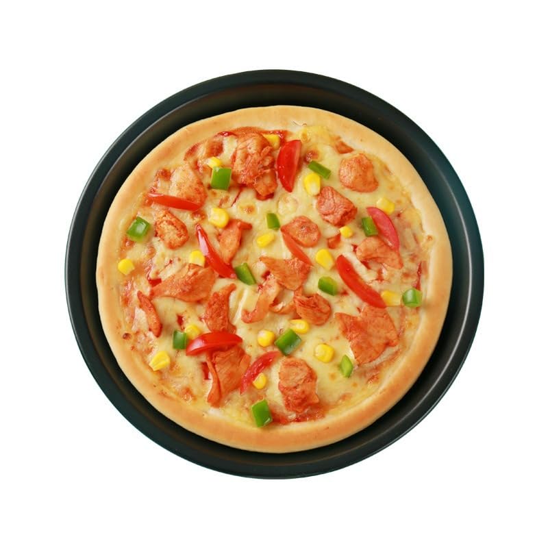 Blacha do pizzy, 4 sztuki, Ø 25,4 cm, okrągłe, nieprzywierające, do pieczenia i serwowania