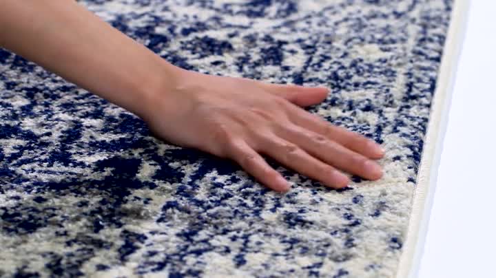 Safavieh Modische Teppich, MAD603, Gewebter Polypropylen, Cream/Marineblau, 90 x 150 cm – Bild 8