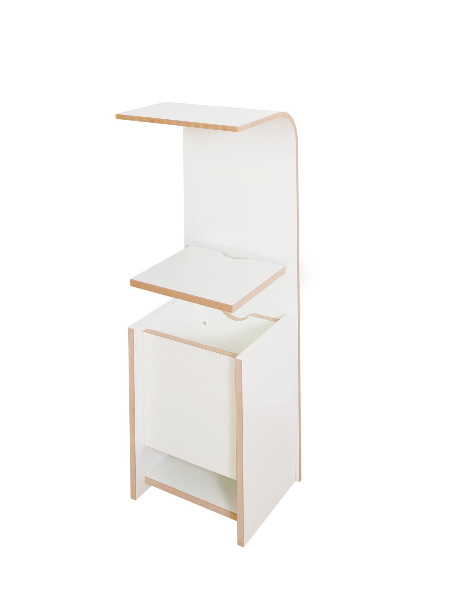 Tojo fon I Wandkonsole für Telefon 31 x 25 x 85 cm I Wandregal weiß I Moderne Wandablage für Telefon, Schlüssel & Notizzettel I Telefontisch aus Holz