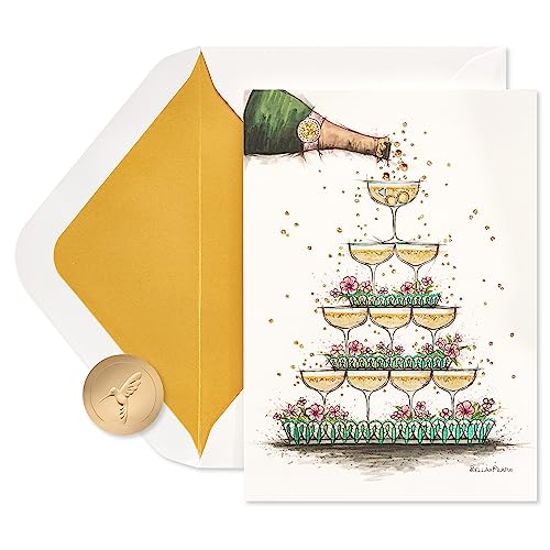 Image of Papyrus Wedding Card - Designed By Bella Pilar, Glitter Free (Overflowing with Love)