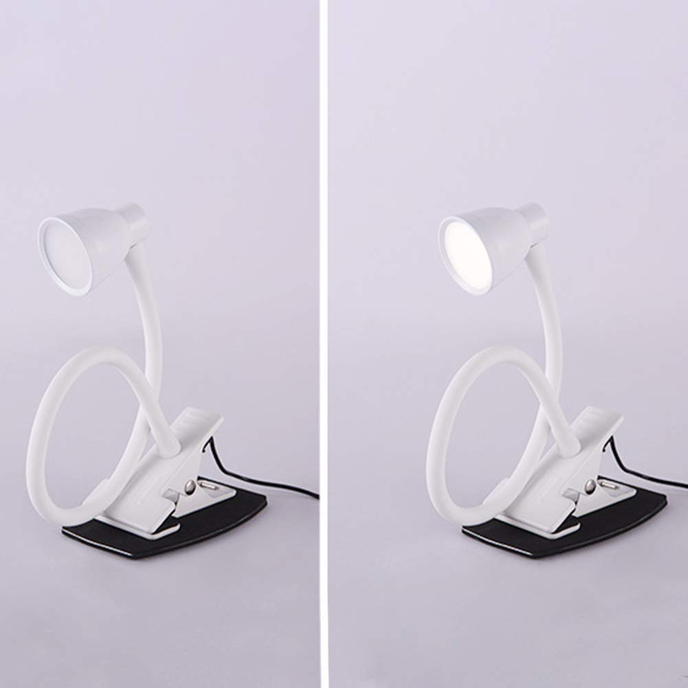 RajoNN Lampe de Bureau Lampe de Bureau à Pince Portable rotative à 360 degrés à Clipser sur Le Chevet de la Chambre à Coucher Température de Couleur réglable Décoration de la Maison Lecture Couleur