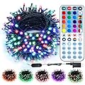 Brizled Color Changing Christmas Lights, 66ft 200 LED RGB String Lights with Remote, Dimmable Outdoor Christmas Lights, Mini Christmas Tree Lights Indoor, Plugin Xmas Lights for Xmas Tree Party Decor
