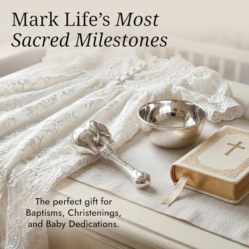 Image of Elephant Baby Rattle for Boy and Girl, 925 Sterling Silver, Newborn Gifts for Babies 0-12 Months, Non-Tarnishing, Beautiful Box Packaging, Custom Engraving Available