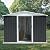 Ball & Cast 8x6 FT Outdoor Storage Shed, Metal Garden Sheds with Punched Vents and Sliding Door, Clearance Tool House with Aluminum Frames for Backyard Patio,Grey