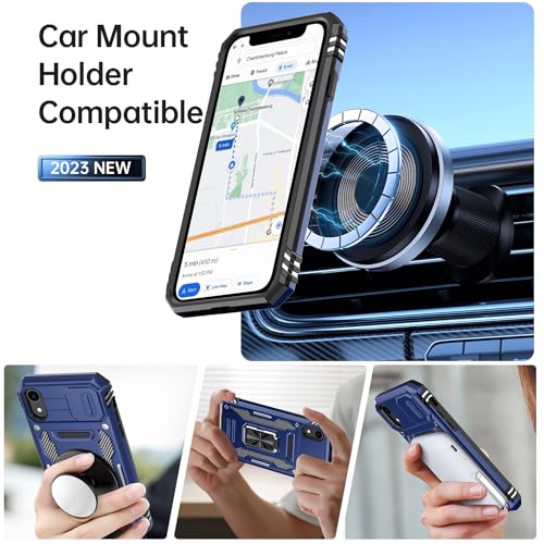 Merro MR-KJ-IXR-NAVY BLUE For Iphone Xr Case With Screen Protector,Sliding Camera Cover,Military-Grade Cover thumb #1
