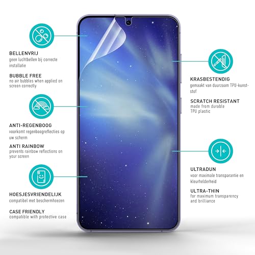 TPU Screen Protector Samsung Galaxy S25 – 2x Displayfolie + 2x Camera Glas, Volledig Scherm, Krassenbestendig, Bubbelvrij - Afbeelding 6