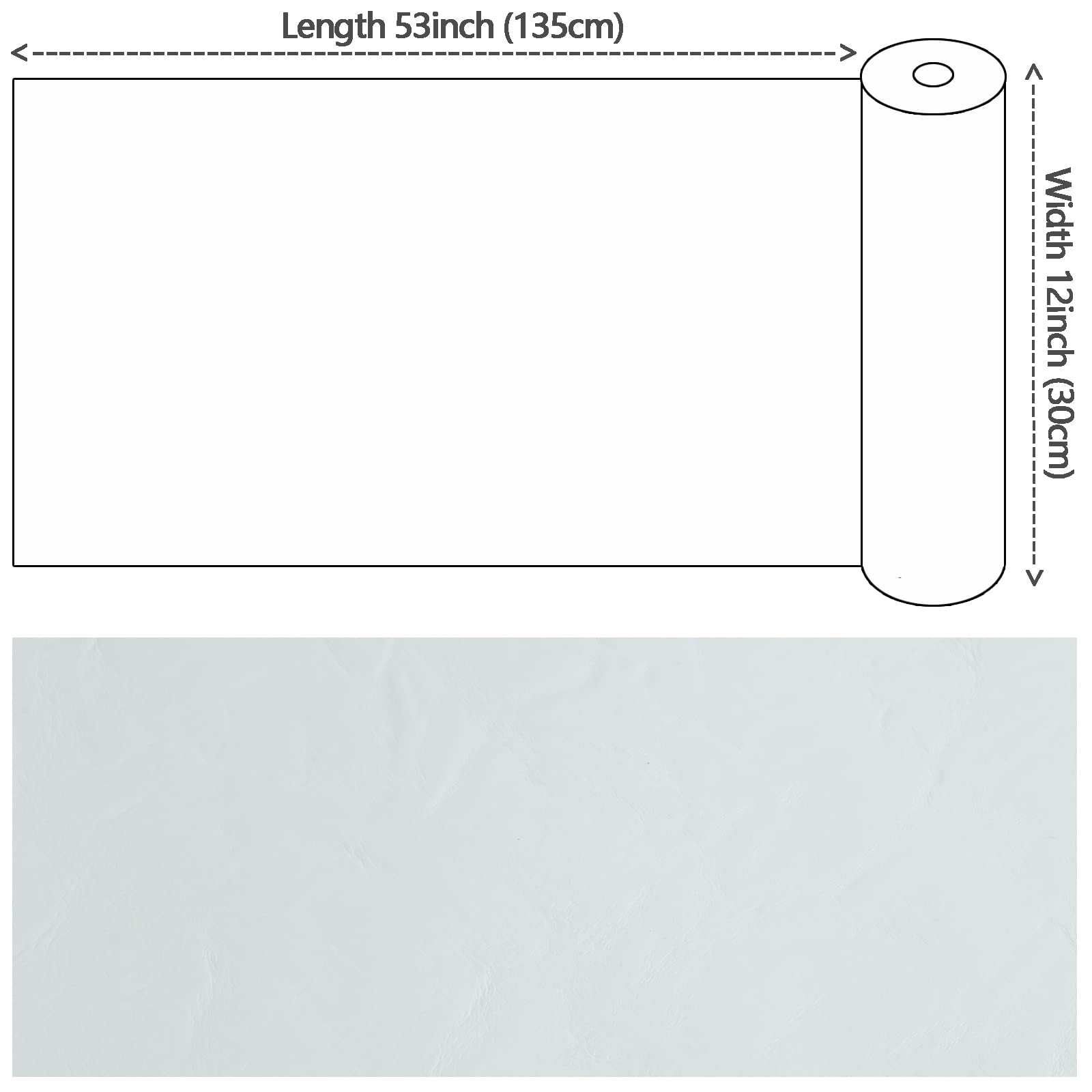 Rollo de piel sintética de color liso blanco de 30 cm x 135 cm, material para hacer manualidades, hacer manualidades, aretes de cuero, lazos, costura de bricolaje (blanco)