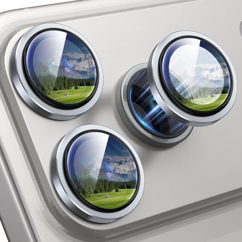 Image of for iPhone 17 Pro / 17 Pro Max Camera Lens Protector Original Individual Lens Screen Protector | 9H Hardness, Scratch-Resistant, Case Friendly (Titanium Gray)