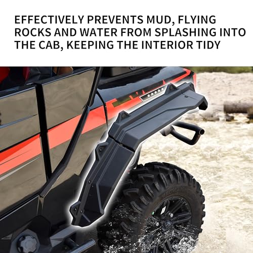 Image of XL Wider Front & Rear Fender Flares Kit for Polaris General 1000 /4 1000 16-25, Extended Mud Flares Mud Guards Mud Flaps Kit for Polaris General 1000 /4 1000 2016-2025 Accessories(OEM #2884220)
