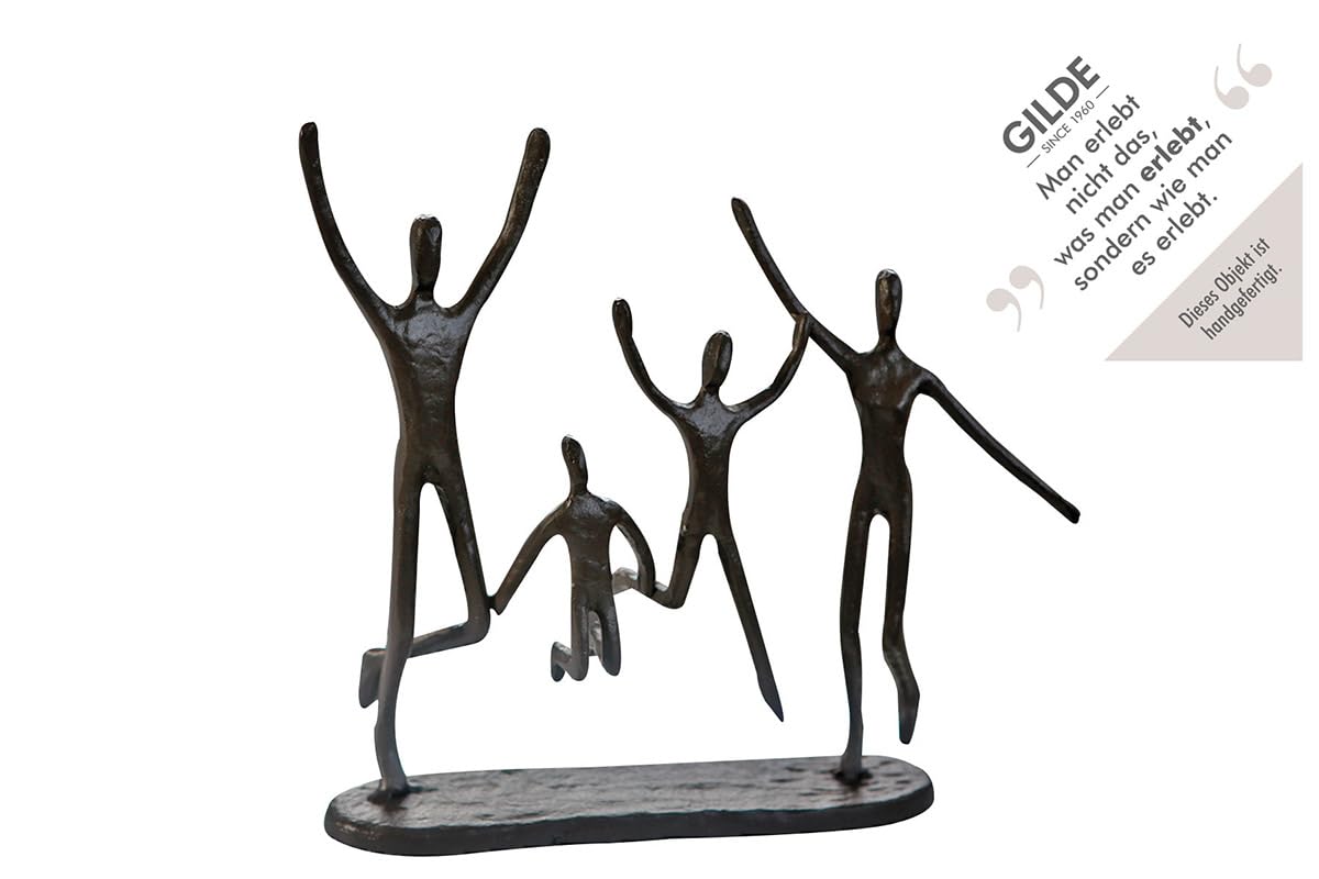 Casablanca - designerska rzeźba - Jumping - żeliwo - oksydowane - wysokość 20 cm - szerokość 22 cm - rodzina - przyjaciele