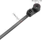 Uxcell Câblodistribution de la tête de montage 4 Bracelet en fils de nylon à vis de pouce noir 40pcs