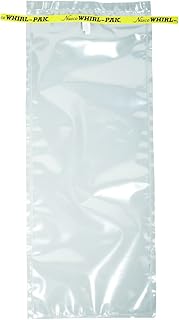 Nasco Whirl-Pak B01027WA Sample Bag, 380mm L x 150mm W, 0.076mm Thickness, 1242ml Capacity (Box of 500)