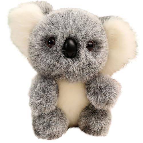 Soft Koala Lujosa Pequeña Muñeca de Peluche de Bebé Koala para Niños y Adultos, Curación Emocional a Pedido de Regalos Dormidos Adorables Decoración de la Habitación Gray A 17cm