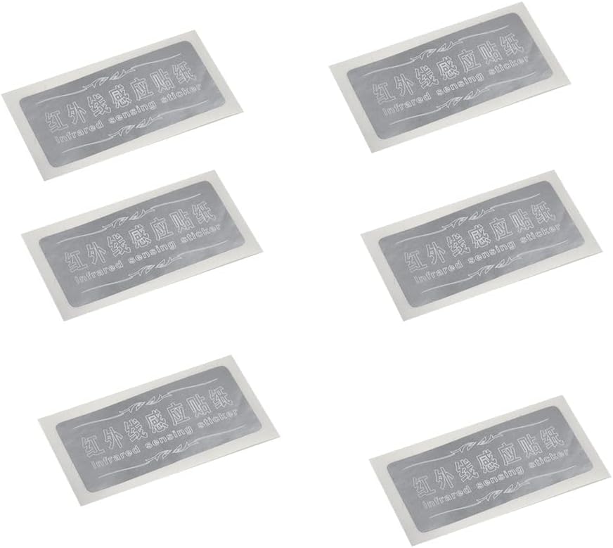 LZLRUN 6Pcs Infrared Sensing Silver Stickers for LED Projector Car Door Step Courtesy Welcome Led Lights (Silver infrade Sensor Stickers)