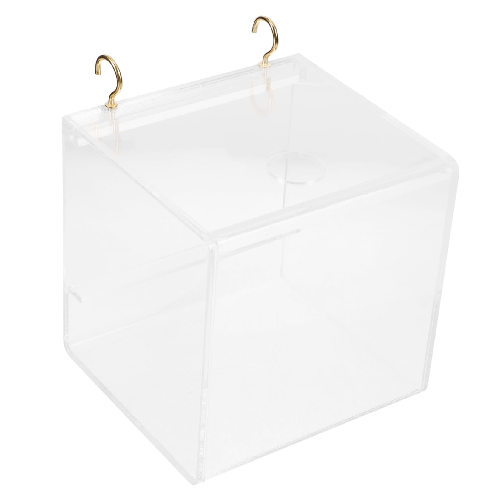 BESPORTBLE 4pezzi Vasca per Bagno per Uccelli Trasparente Box Appeso per Pappagalli e Parrocchetti Facile da Pulire e Resistente Perfetta per Gabbie di Piccole