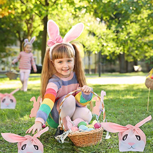 Hemoton sacos de presente de Páscoa, 50 peças, sacos de presente de coelho, sacos de brinde de festa