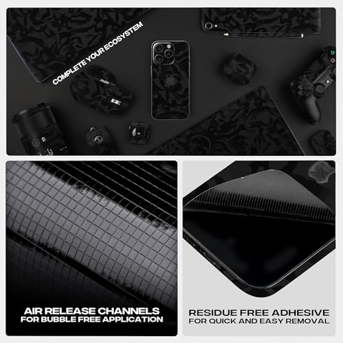 Image of Capes Tablet Skins Compatible with Samsung Galaxy Tab S9 FE Plus | Ultra-Thin Protective Film | Anti-Scratch Vinyl Decal Skin | Not Case /Cover (Black Camo, Back Skin)