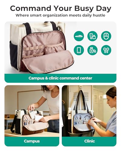 Image of BAGSMART Tote Bag for Women, Puffy Laptop Work College Shoulder Handbag