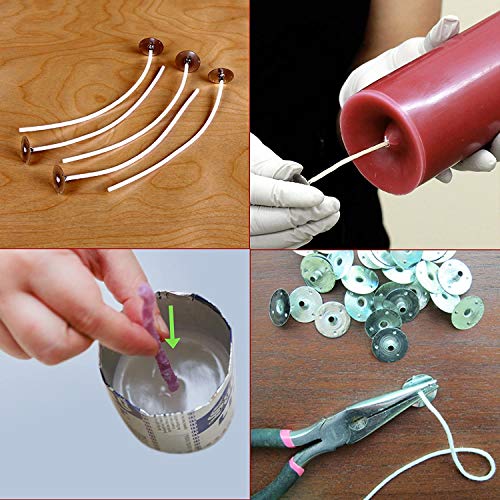 Image of Asian Hobby Crafts Candle Making Wicks 150 Pcs - Wax-Coated Cotton Wicks with Metal Bases, 3 inch, 5 inch, 7 inch (50 Each) - DIY Candle Kit for Soy, Paraffin, Gel, Pillar, Decorative & Handmade