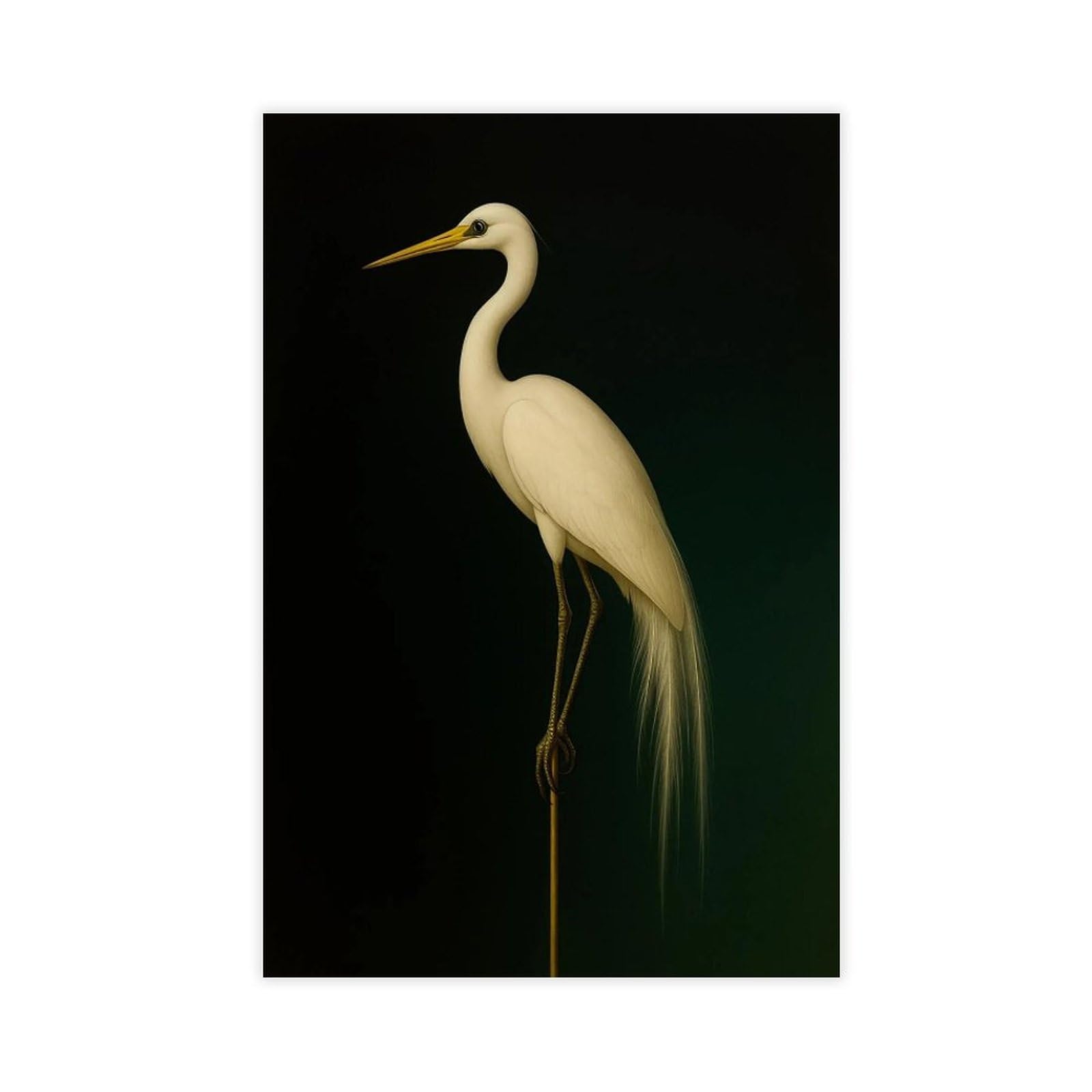 Wjwart Japanese Crane Canvas Poster Wall Art Print Picture Paintings 12X18inch(30X45cm)
