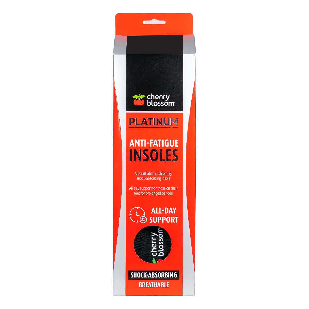 Cherry Blossom Anti-Fatigue Insoles | Men's UK 7-13 | Cut-to-Size, Shock-Absorbing Gel Insoles Providing All-Day Support