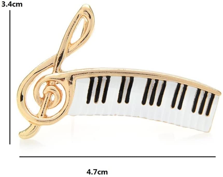 Spilla da Donna in Metallo smaltato Nota Musicale Spilla Tasti di Pianoforte Spille per Donna Uomo Gioielli Musicali accessoeris