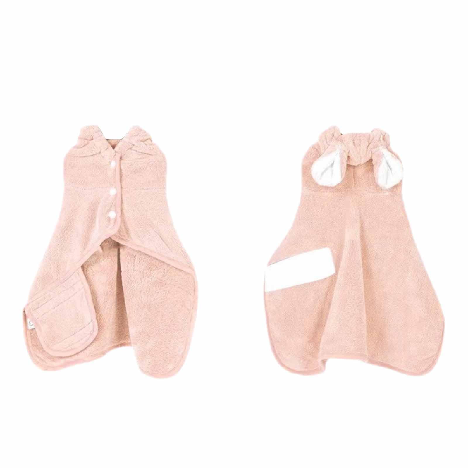 Hundehandtuch Extra Saugfähig Hundebademantel Hunde Handtuch Bademantel Hund Kleine Hunde Haustier-Bademantel Mit Kapuze Für Katzen Saugfähig Angenehm Zu Tragen Weich (Pink,XL)