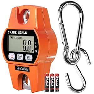 GRAM PRES Báscula digital para equipaje, báscula de cocina, portátil, báscula industrial de 300 kg, para maleta, pesca, caza al aire libre, pantalla LCD