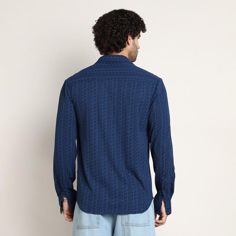 Image of CAHOOT Men's Shirt for Casual Wear | Mid-Rise | Regular Fit | Button Closure | Shirt Crafted with Comfort Fit for Everyday Wear