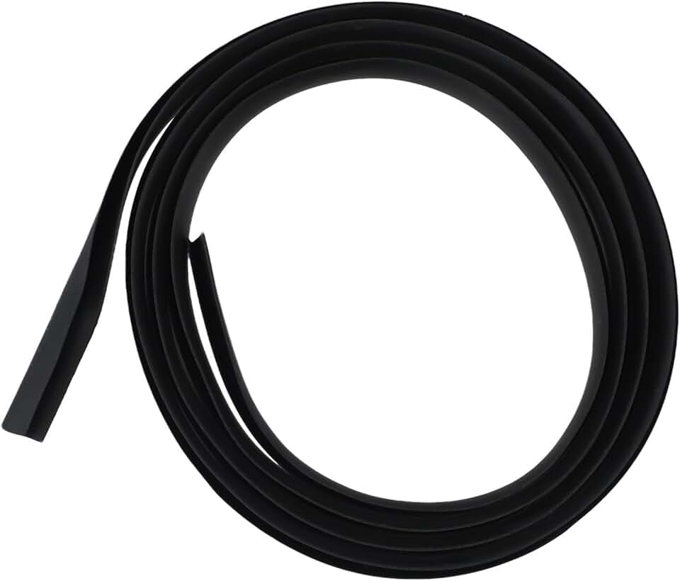 Enchimento de carro Auto Door Weather Stripping, borracha macia para acabamento de borda para isolamento de ruído de vento e vedação à prova de vazamento de chuva, selador lateral preto (1M)