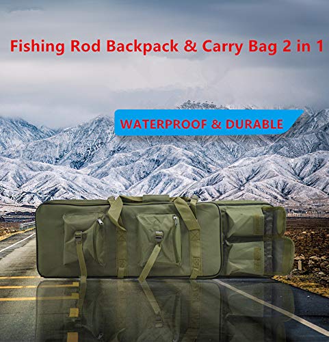 Aytop Rutentasche, Angelrute Tasche Angelgerät Werkzeug Tragetasche Träger Reisetasche Angeln Abdeckung Tasche mit… – Bild 3