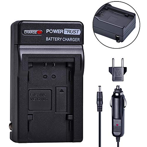 Powertrust 2-Pack Bn-Vg114 Battery + Fast Charger Kits For Jvc Bn-Vg107 Bn-Vg107U Bn-Vg108U Bn-Vg108E Bn-Vg114U Bn-Vg121U Bn-Vg138U Bn-Vg138 Camcorder Batteries #TOP4