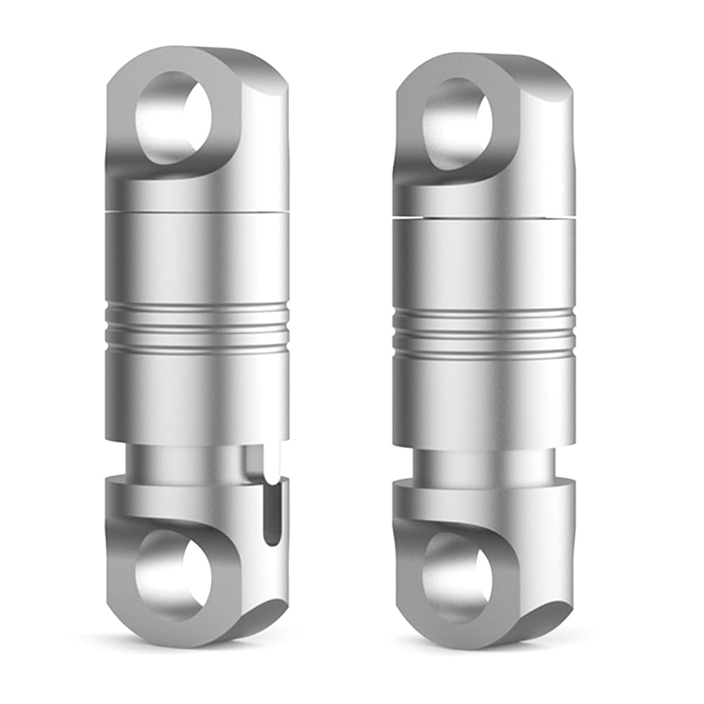 Osmond 2PCS Titanium Alloy Rotating Ring Buckle Keychain Waist Belt Buckle Spring Lock Keyring Outdoor Tool