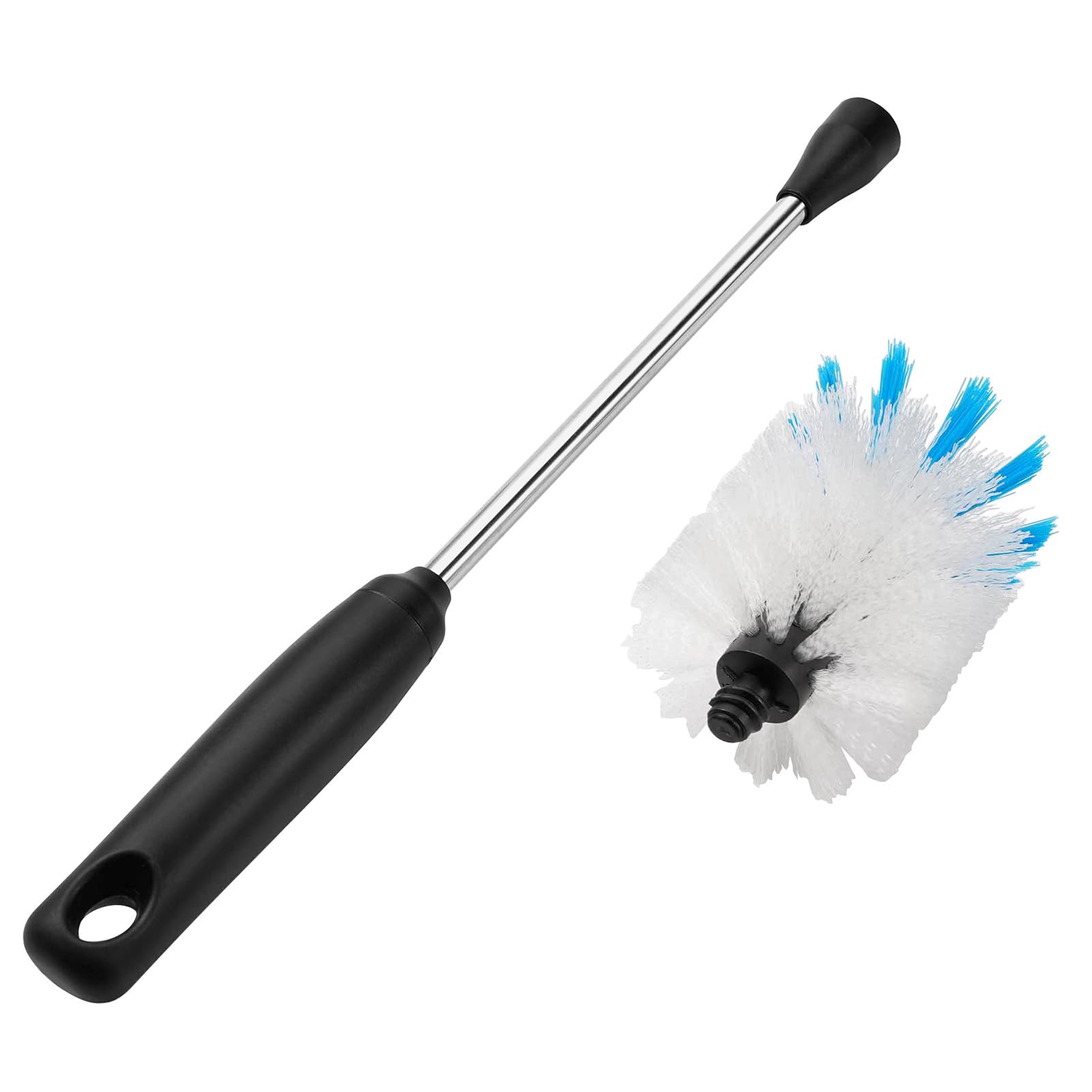 Stainless Steel Water Bottle Brush, 2 Pack Long Handle Scrubbing Brush, Built for Cleaning Sports Bottles, Baby Bottles, Water Cups, Food Jars, Glasswares, Tumblers, Wine Decanters, Flask, 2 Sizes