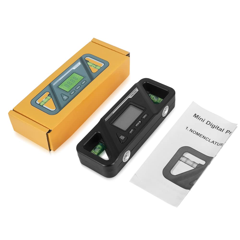SAVSEC Digitaler Winkelmesser - Wiederaufladbar Mit Magnetbasis LCD Neigungsmesser