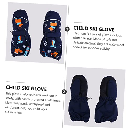 3 Pares luvas de esqui infantil luvas infantis luvas de snowboard luvas de neve para crianças luvas