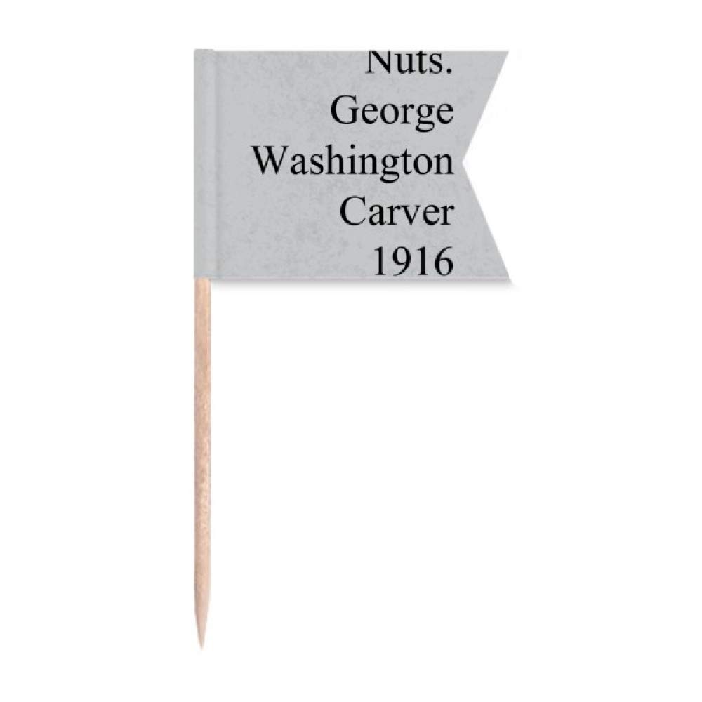 Cure-dents George Washington Carver avec citations pour gâteaux et buffet