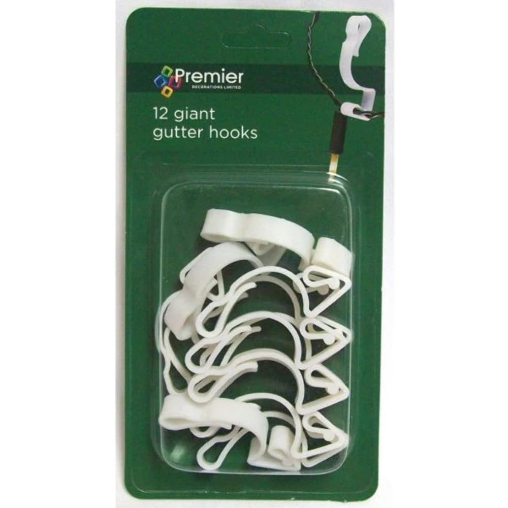 Raraion - Christmas Lights Plastic Gutter Hooks, 16 Pack