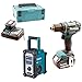 Produktbild Makita Baustellenradio DMR110 + Bohrschrauber DDF485RFJ 2x 3,0 Ah|Lader|MAKPAC