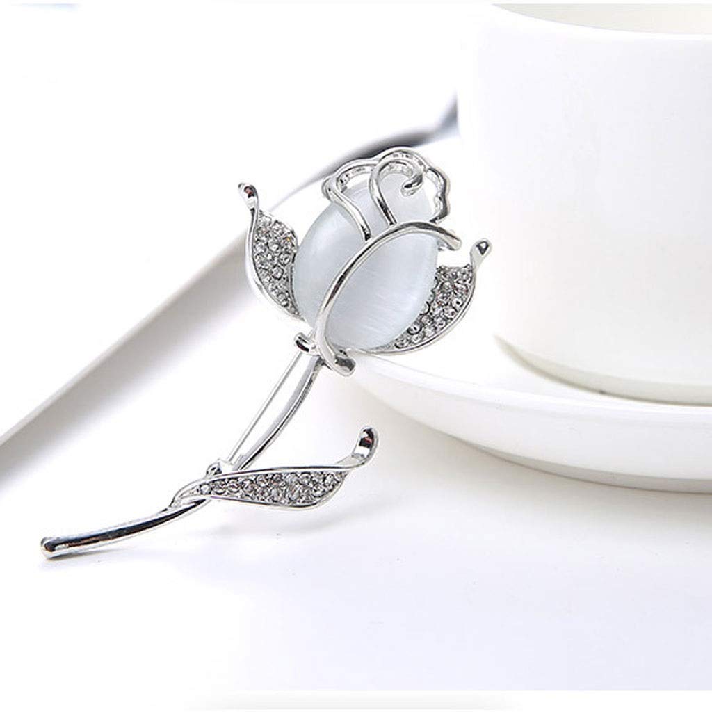 Kristall-Brosche, schöne Tulpen-Brosche, Anstecknadel, Kristall-Strass-Brosche
