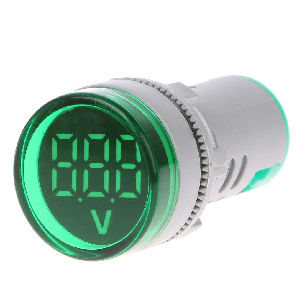 Robin Teper Volt Metar Green 0003 LED Digital Display Gauge Volt Digital,Voltage Meter Indicator,Signal Lamp,Voltmeter Lights Tester Combo Measuring Range 60-500V AC, 22 mm (Green) (B07XBG3ML9) Amazon Price History, Amazon Price Tracker