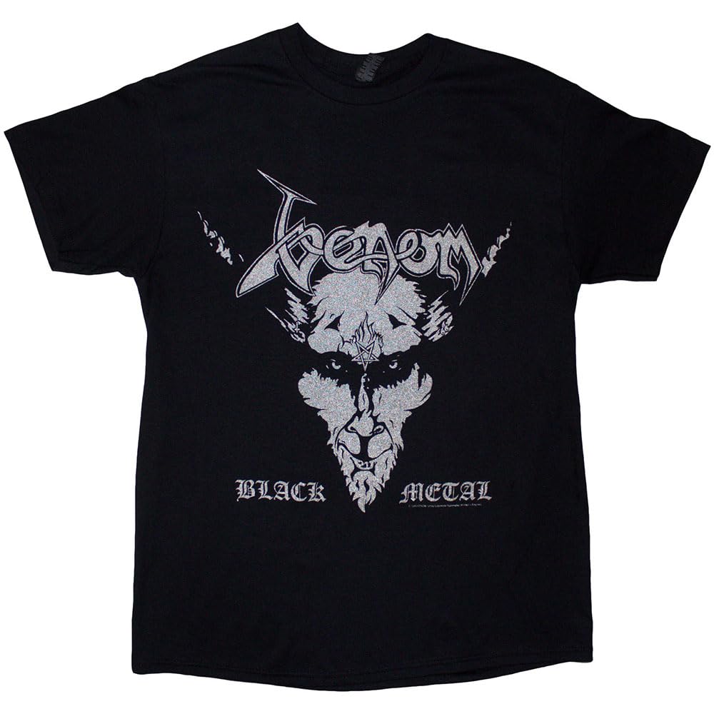 Rock Off Officially Licensed Products Men's Black Venom Metal Official Tee T-Shirt Unisex (Large)