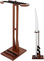 LINGVUM Adjustable Vertical Surfboard Stand Rack - Beech Wood Floor-Standing Storage for Shortboard & Longboard, 9.4-22" Wide